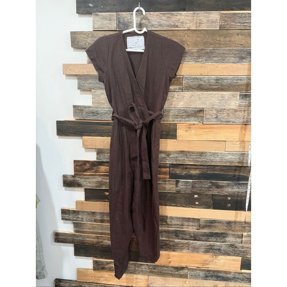 NotPerfectLinen Margaret Jumpsuit pockets size XS